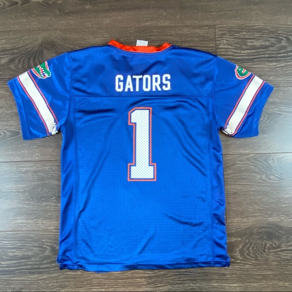 Russell Athletic Florida Gator Boys College Sports Football Team Blue Jersey L - Picture 3 of 8